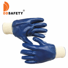China Supplier Blue Nitrile Dipped Oil Proof Jersey Liner Safety Gloves